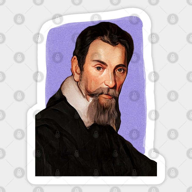 Italian Composer Claudio Monteverdi illustration Sticker by Litstoy 